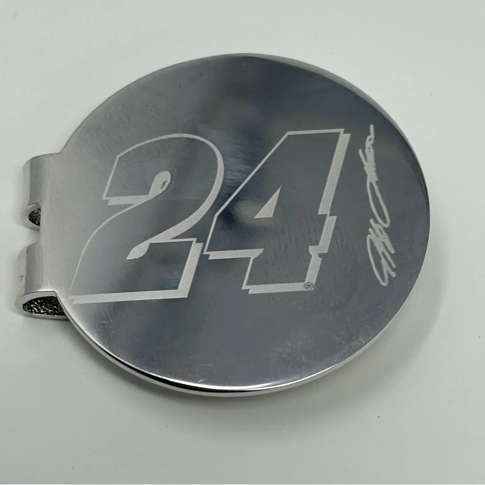 NASCAR Jeff Gordon #24 Etched Signature And Number Money Clip 1.75” HGL,LLC